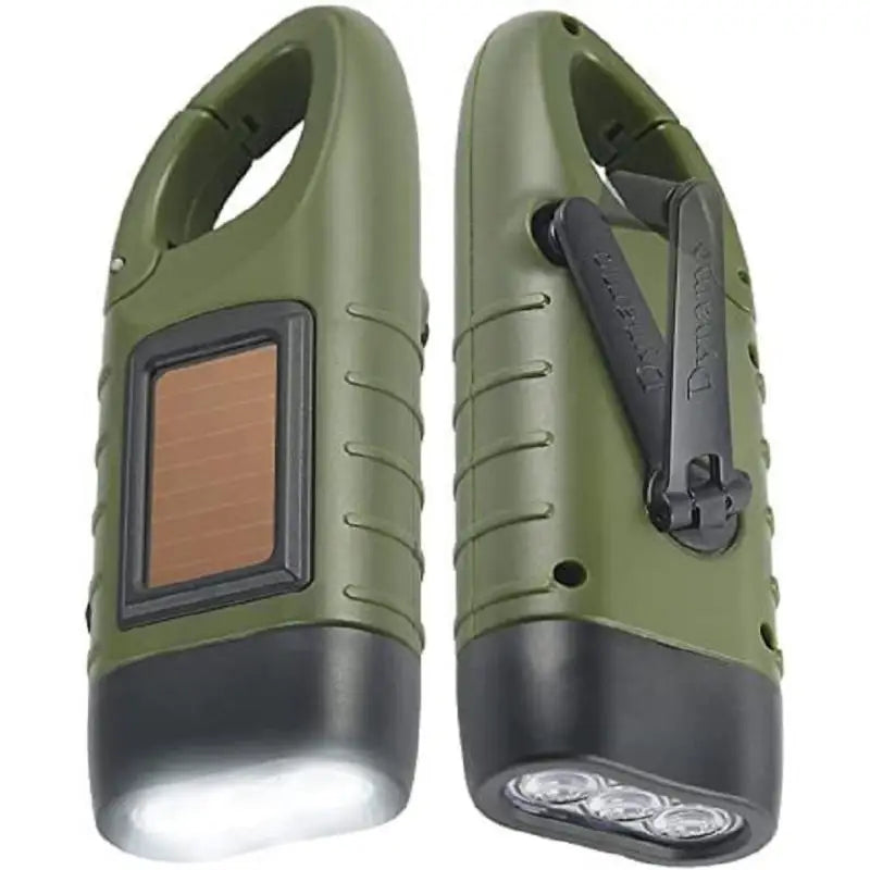 Solar Hand Crank LED Flashlight – Portable Camping Torch Solar Hand Crank Flashlight Babs
