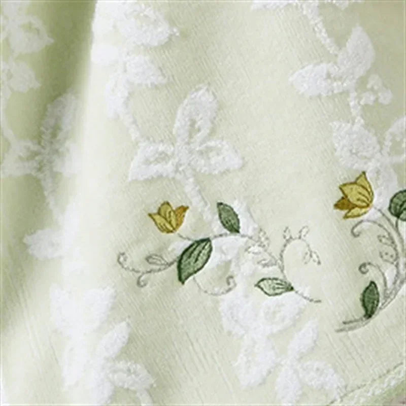 68x34cm Embroidered Cotton Face Towel – Soft & Quick-Dry Cotton Face Towel Babs green 1 piece 68x34cm