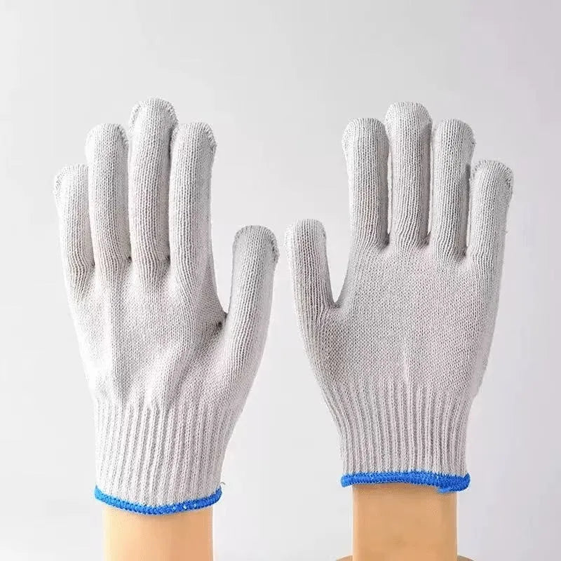 12 Pairs Cotton Yarn Work Gloves – Gardening & Labor Work Gloves Babs