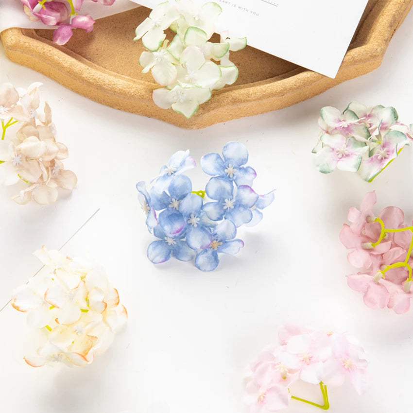Silk Hydrangea Artificial Flowers 50pcs – Wedding & Home Decor Artificial Silk Flowers Babs