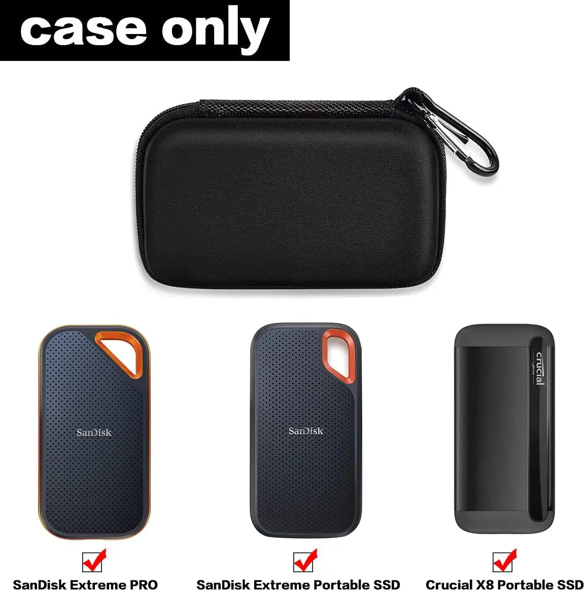 Hard Case for SanDisk Extreme PRO Portable SSD 500GB–4TB SSD Carrying Case Babs