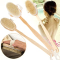 Wooden Long Handle Body Shower Brush – Exfoliating & Massage Body Shower Brush Babs 1pc