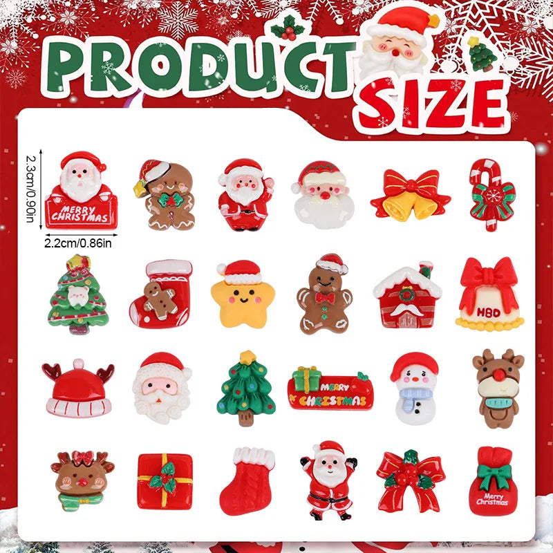 Resin Christmas Fridge Magnets – Santa, Snowman & Xmas Tree Set Christmas Fridge Magnets Babs