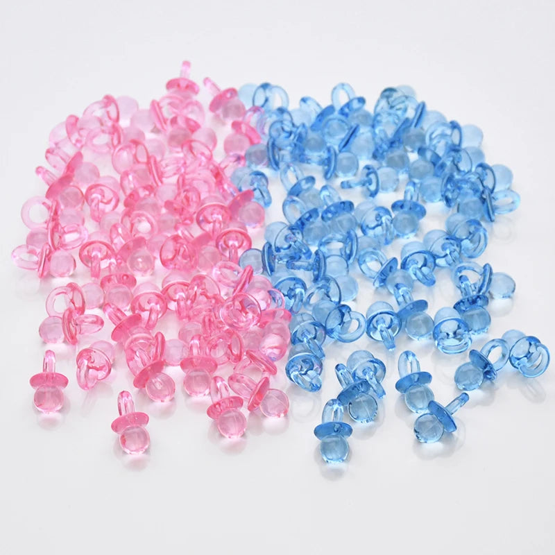 Mini Acrylic Pacifier Confetti 50/100Pcs – Baby Shower Décor Party Confetti Decor Babs