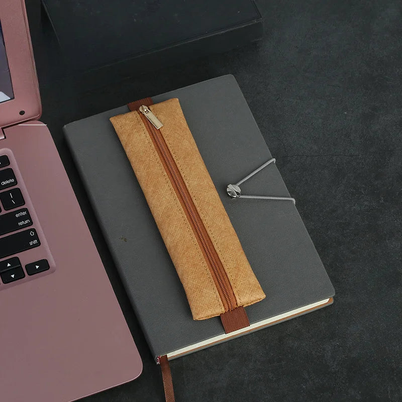 Zipped Leather Pencil Pouch | Fountain Pen Protector Case Pencil Pouch Babs