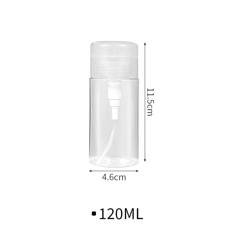 Lockable Push-Down Pump Dispenser Bottle – Nail & Makeup Pump Dispenser Bottle Babs 120ML