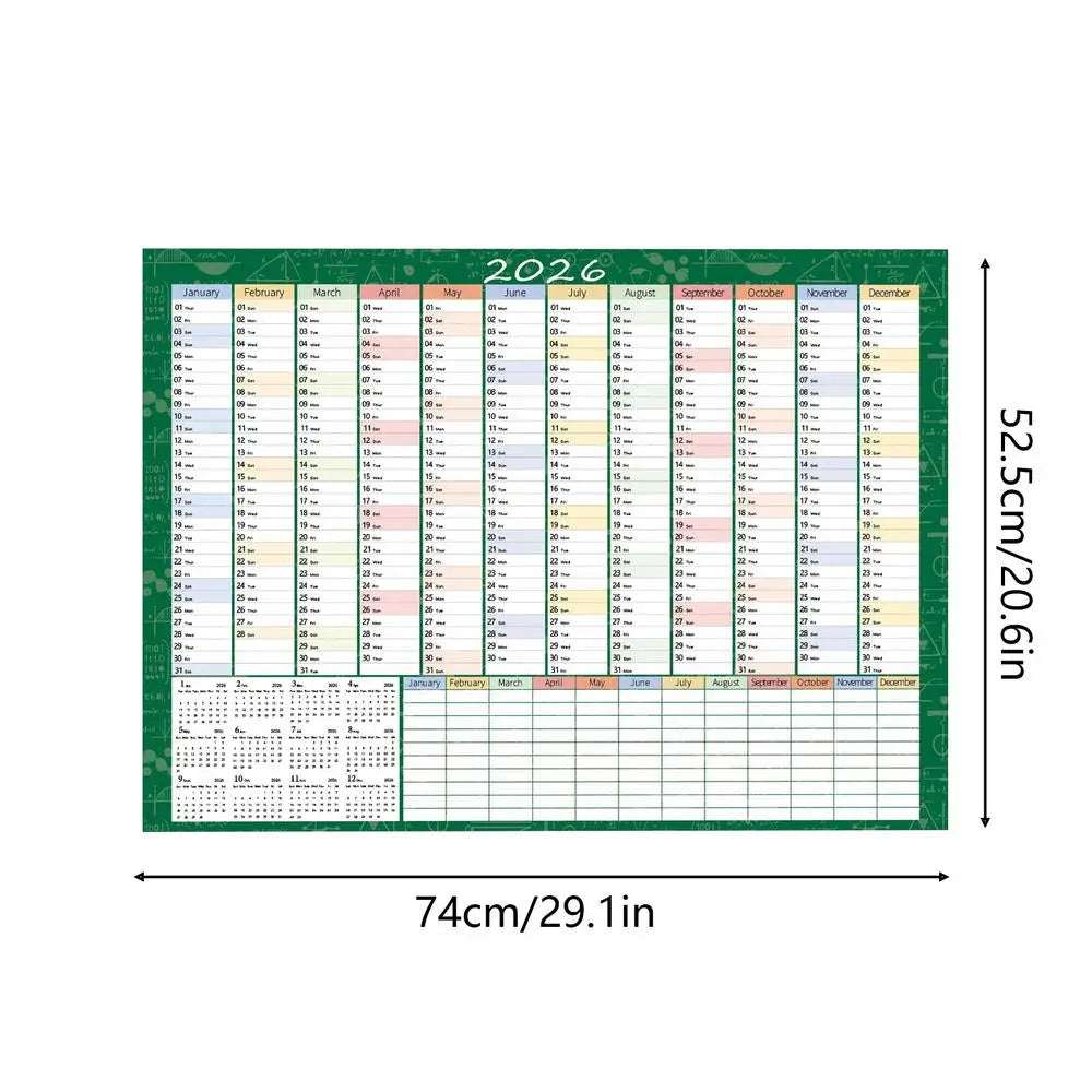 2026 Large Wall Calendar Poster with Stickers | Home & Office Wall Calendar Planner Babs 04