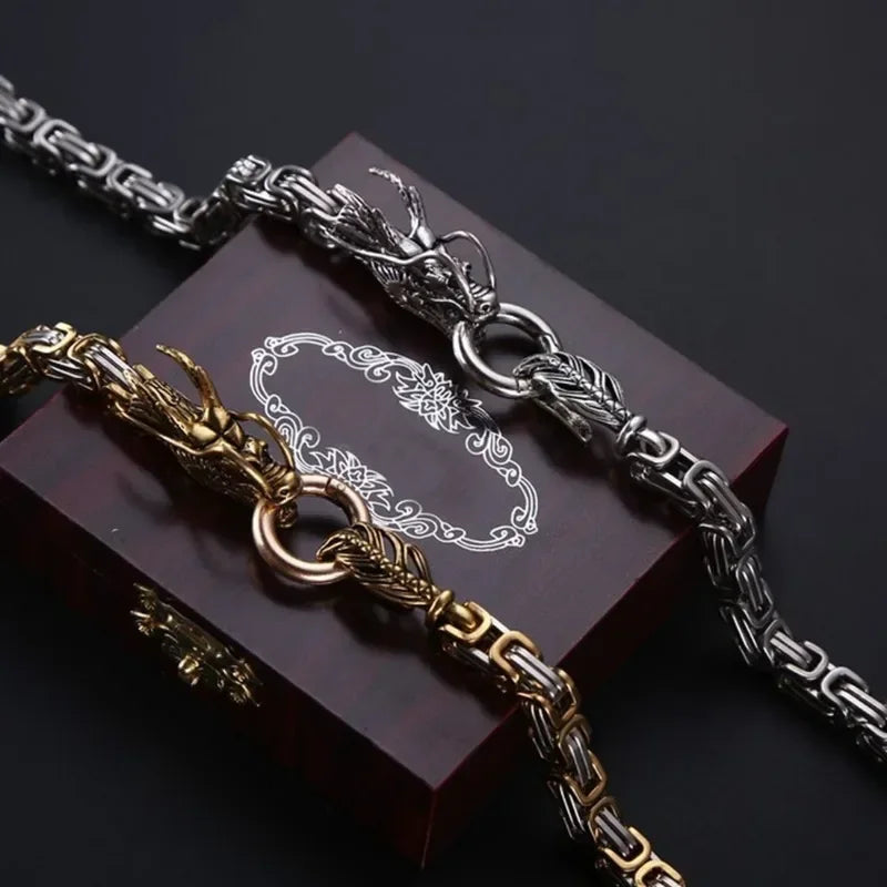 Stainless Steel Dragon Chain Bracelet 101cm – EDC Tactical Whip Chain Link Bracelet Babs