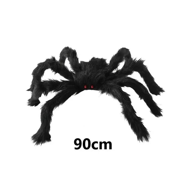 Lifelike Black Spider & Cobweb Halloween Decoration Set Halloween Decoration Set Babs 90cm black spider