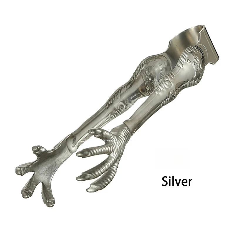 Bird Claw Ice Tongs – Stainless Steel Bar Serving Clip Bar Ice Tongs Babs Silver