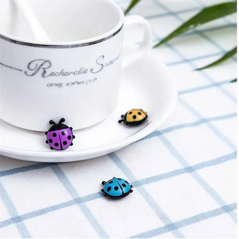 6-Pack Mini Ladybug Fridge Magnets – Cute Cartoon Home Décor Decorative Fridge Magnets Babs