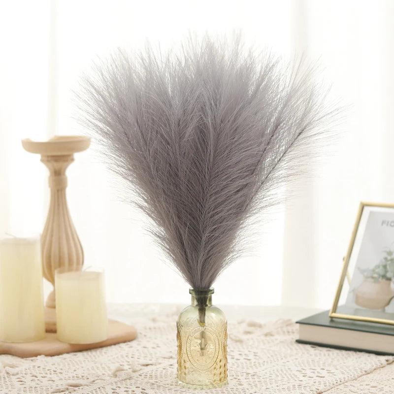 10-Piece Artificial Pampas Grass Bouquet – Boho Home Decor Artificial Floral Bouquet Babs