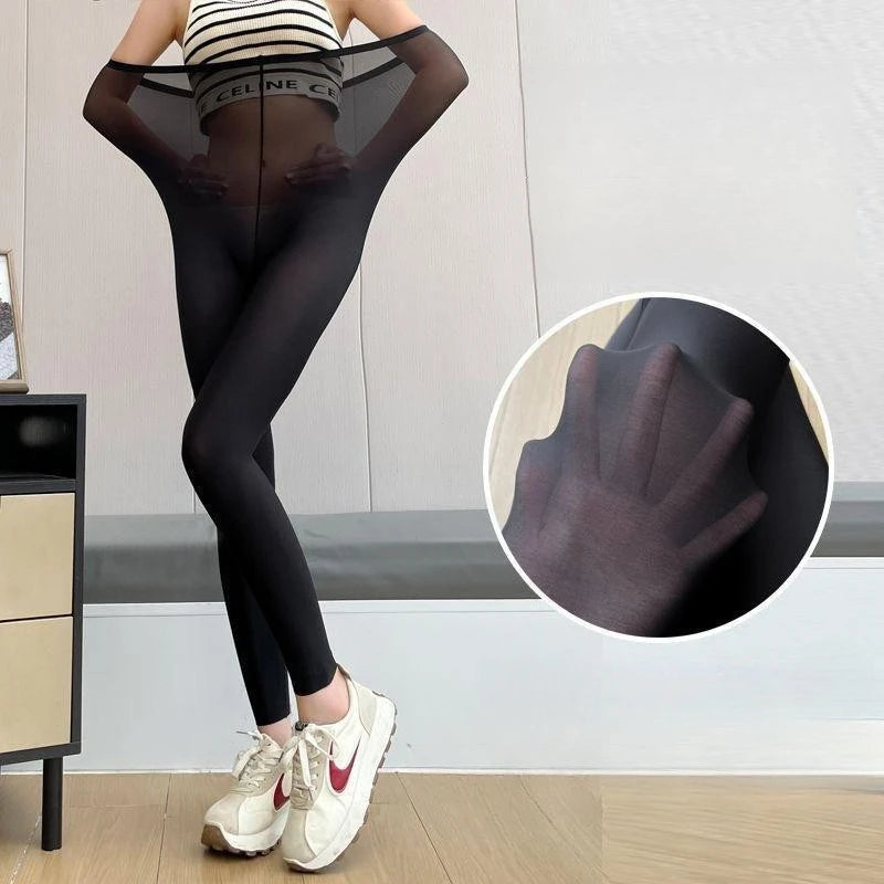 Women's UV Protection Yoga Leggings – Slim Seamless Fit Yoga Leggings Babs Black-1PC XL