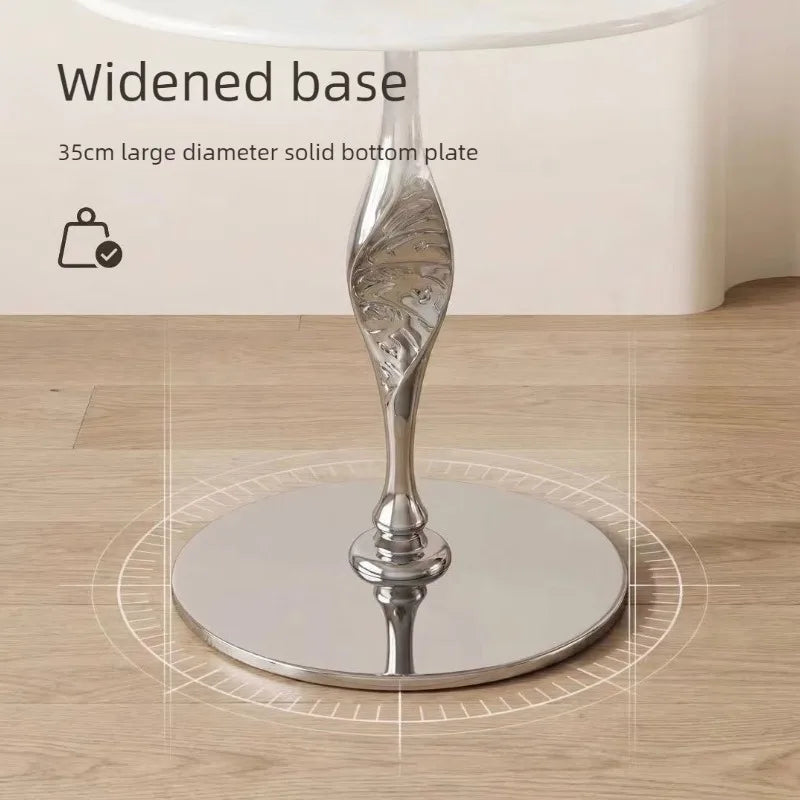 Modern Round Marble Side Table – Minimalist Stainless Steel Legs Marble Side Table Babs