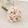 27-Head Peony Artificial Silk Flower Bouquet – Wedding Decor Artificial Flower Bouquet Babs Peach Pink