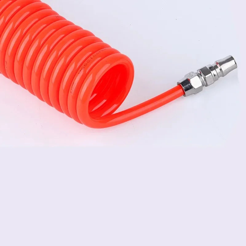 Spiral Pneumatic Air Compressor Hose – Coiled Flexible Pipe Pneumatic Air Hose Babs