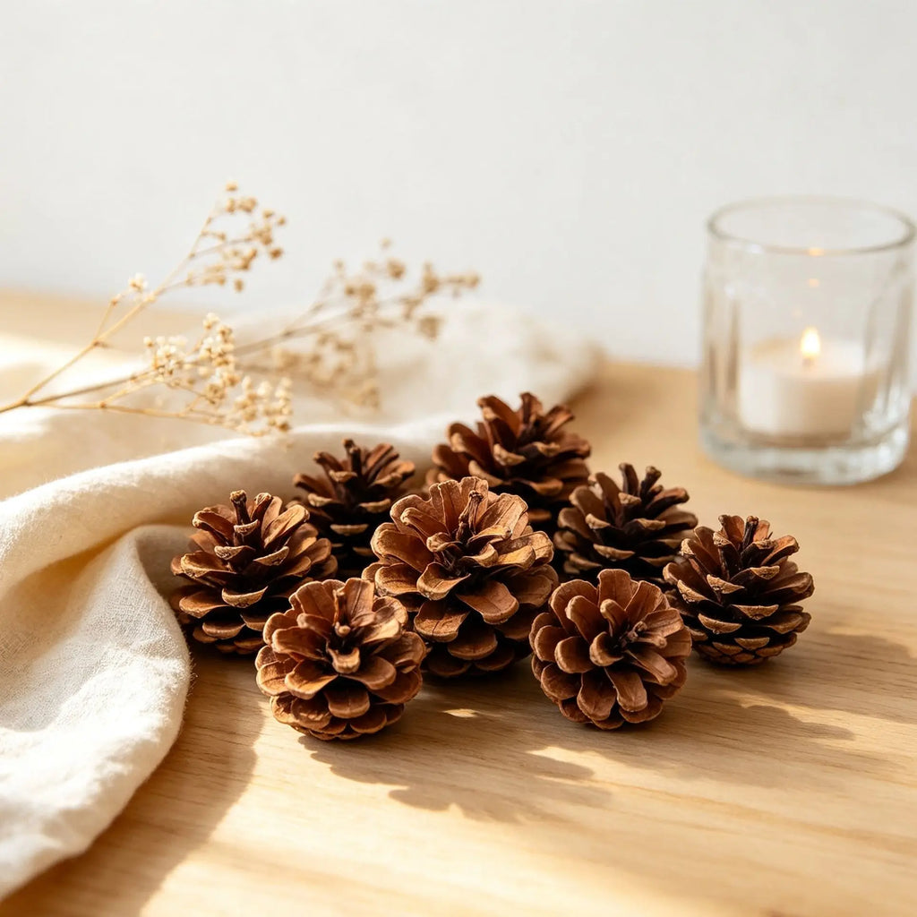 Artificial Pinecones 10/20Pcs – Fall, Christmas & Wedding Decor Artificial Pinecone Decor Babs Chocolate 20pcs