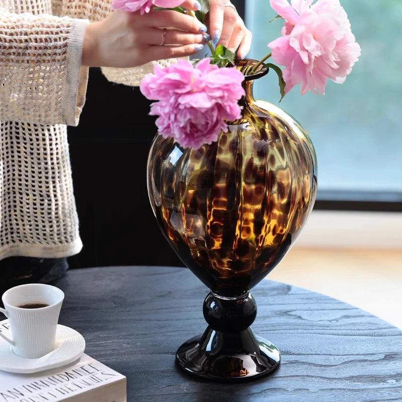 Modern Glass Vase for Living Room, Coffee Table & Desktop Glass Vase Babs