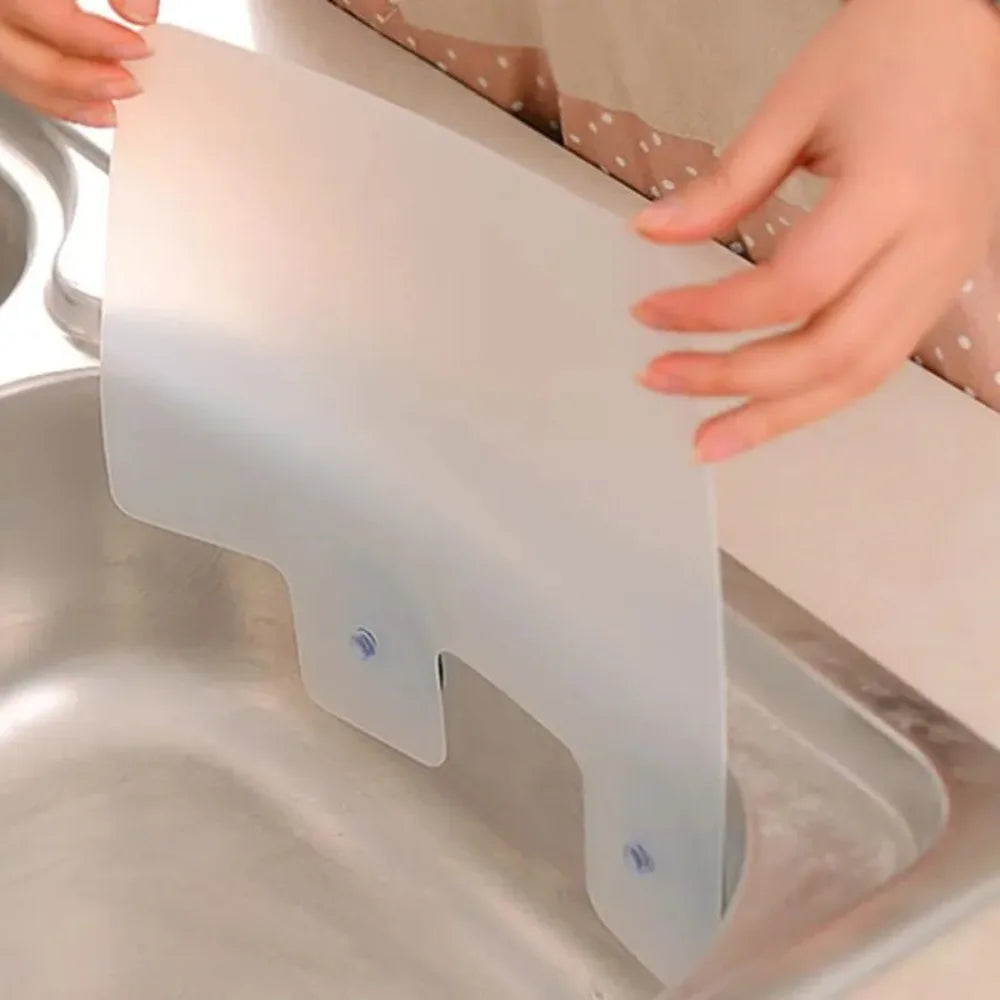 Silicone Sink Splash Guard with Suction Cup | Waterproof Baffle Sink Splash Guard Babs