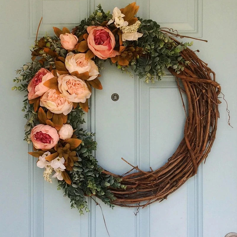 Natural Rattan Wreath DIY Garland – Wedding & Christmas Décor Decorative Wreath Babs