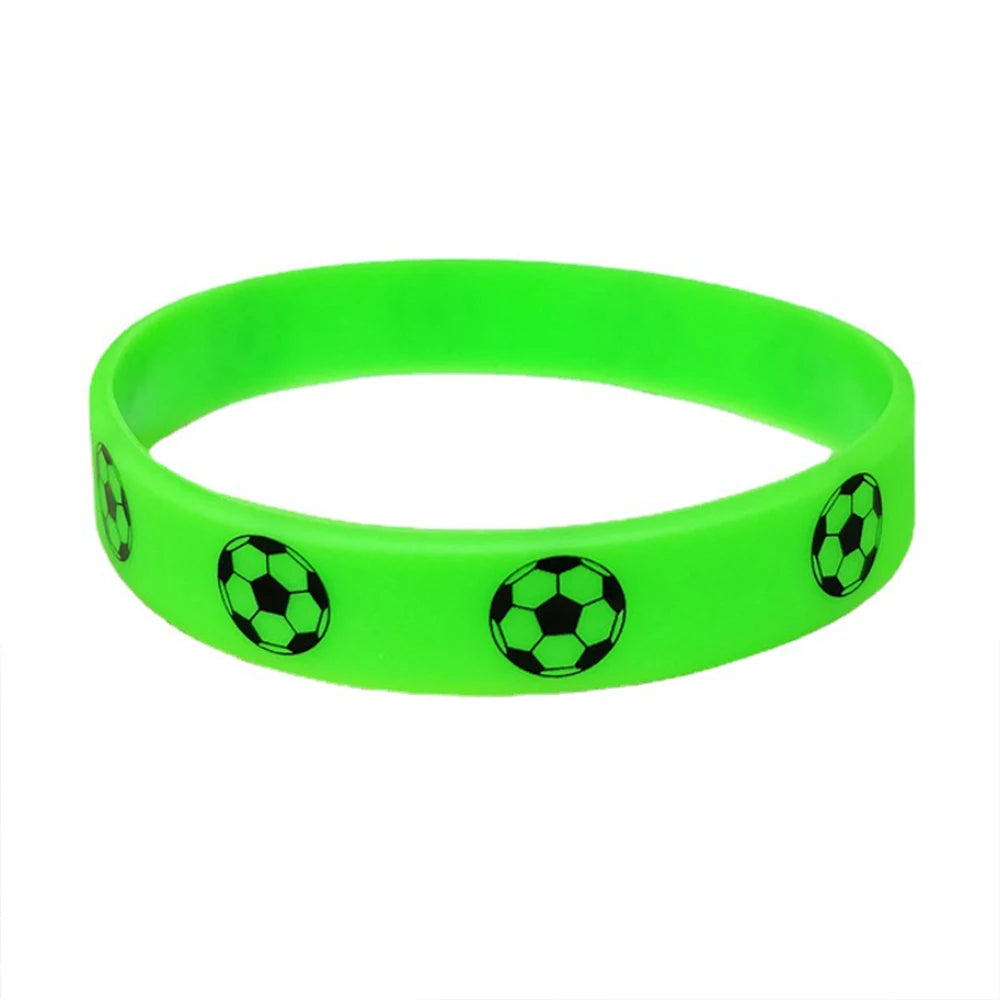 Soccer Silicone Wristbands 6-42 Pcs | Party Favors & Events Silicone Wristbands Babs Green 12 Pcs