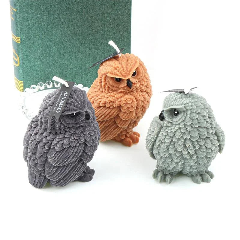 Tilted Head Owl Silicone Mold – DIY Candle, Soap & Resin Silicone Craft Mold Babs