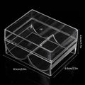 Acrylic Poker Chip Rack – 40-Chip Transparent Tray with Cover Poker Chip Rack Babs Transparent empty