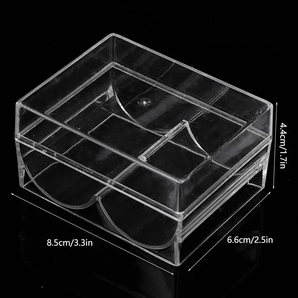 Acrylic Poker Chip Rack – 40-Chip Transparent Tray with Cover Poker Chip Rack Babs Transparent empty