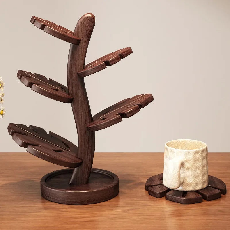 Bamboo Tree Leaf Coaster & Decorative Trivet | Table Protector Decorative Coaster Trivet Babs