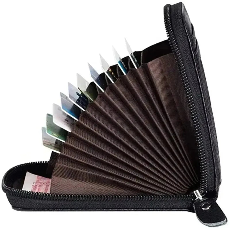 HOMEFISH Korean Zipper Card Wallet – PU Leather Multi-Slot Bag Card Wallet Babs