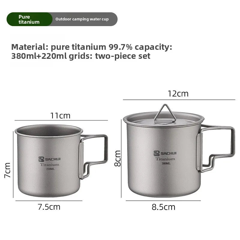 Pure Titanium Camping Mug & Portable Coffee Cup Set Titanium Camping Mug Babs 7