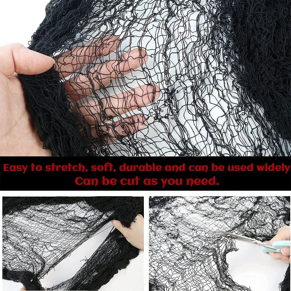 Halloween Decorative Gauze Cloth 76x183cm – Spooky Party Decor Halloween Gauze Decoration Babs