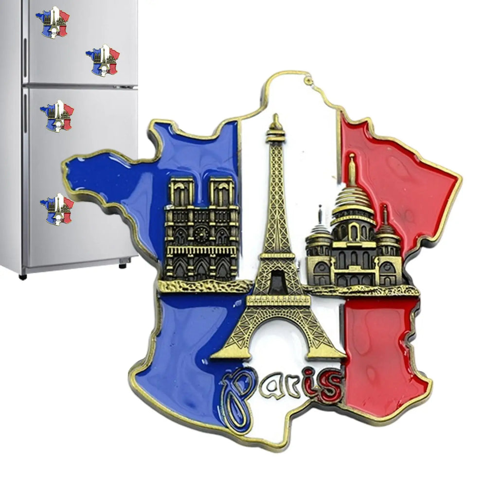 France Map Resin Fridge Magnet – Paris Travel Souvenir Decorative Fridge Magnet Babs