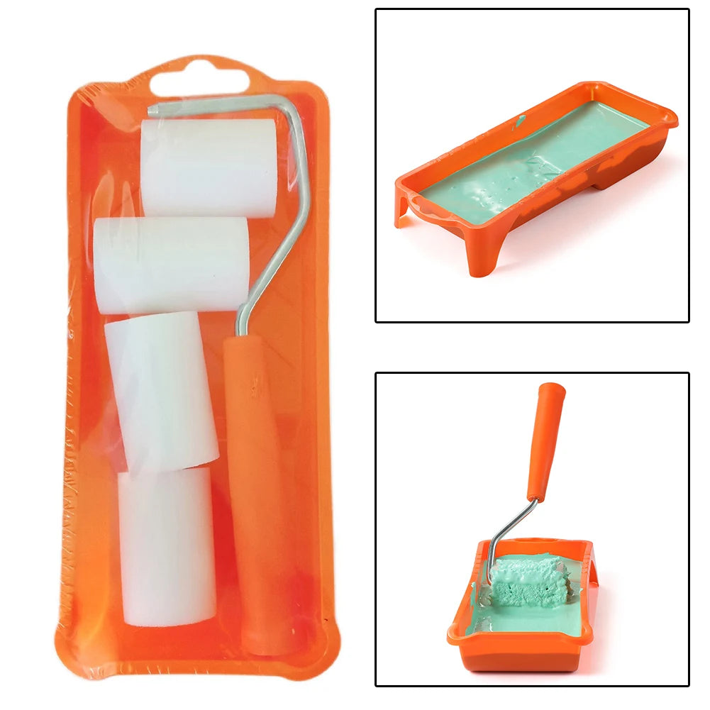 2 Inch Small Paint Roller Kit – Foam Roller, Tray & Liner Set Paint Roller Kit Babs