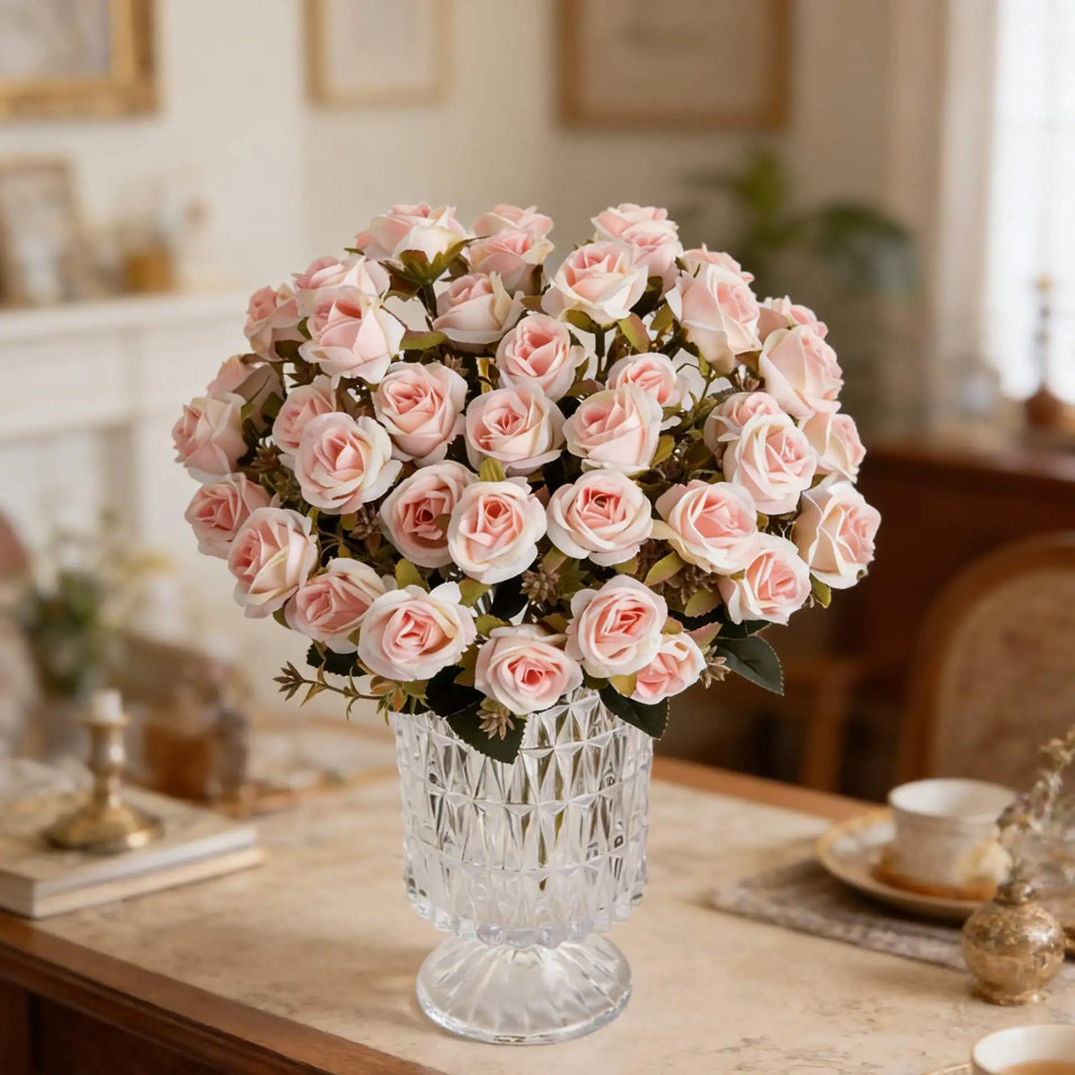 Silk Artificial Carnation Rose Bouquet – Wedding & Home Decor Artificial Flower Bouquet Babs
