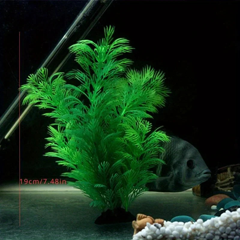 Artificial Aquarium Plants 5pcs | Fish Tank Grass Decor 10–30cm Aquarium Decor Plants Babs 19cm-5pcs