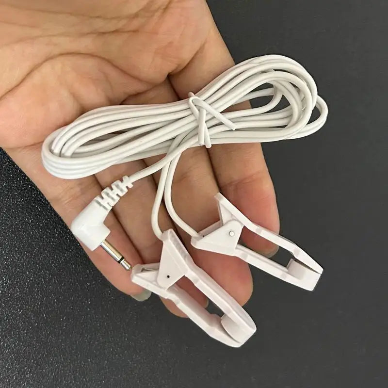 Ear Clip Electrode Lead Wire 2.5mm TENS Pulse Massager Cable TENS Electrode Cable Babs