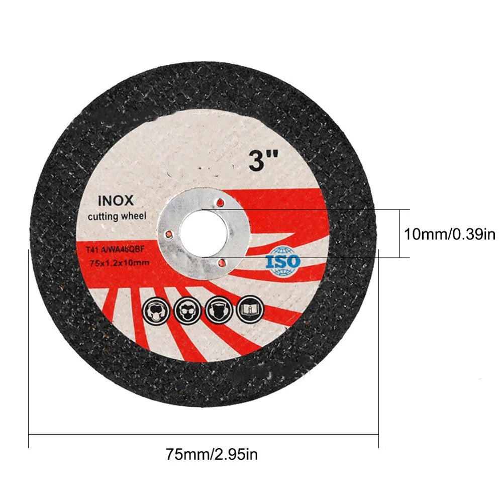 10pcs 75mm Resin Cut-Off Discs for Angle Grinder | Metal Cutting Cutting Disc Set Babs