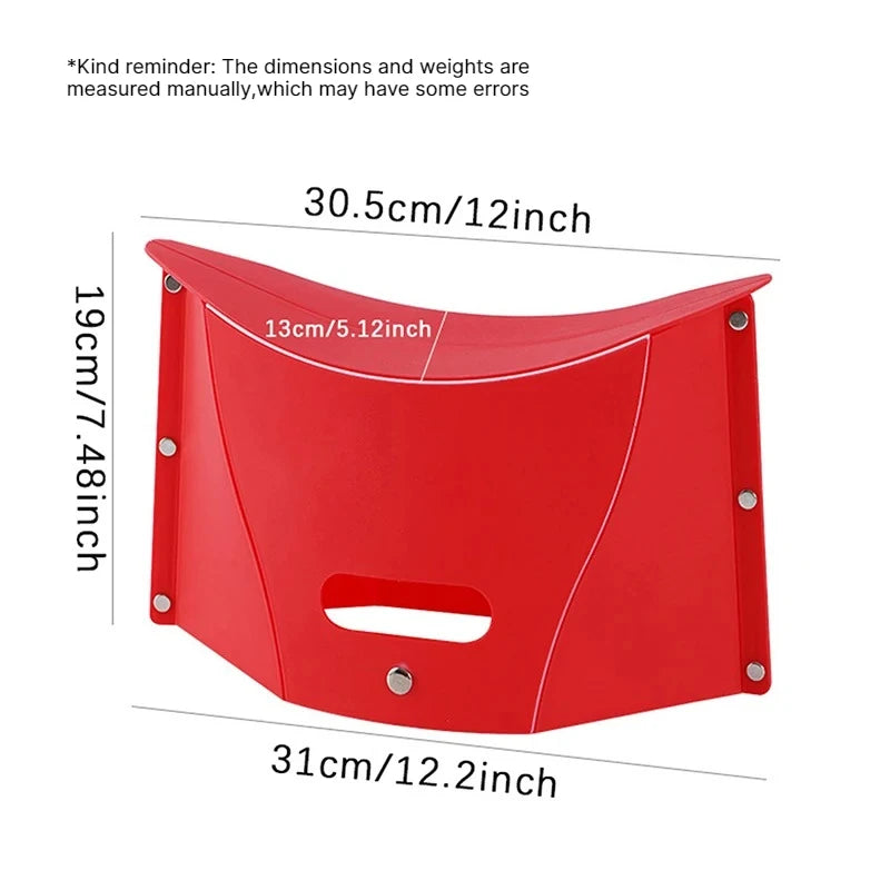 Portable Folding Stool – Plastic Camping & Storage Chair Folding Camping Stool Babs