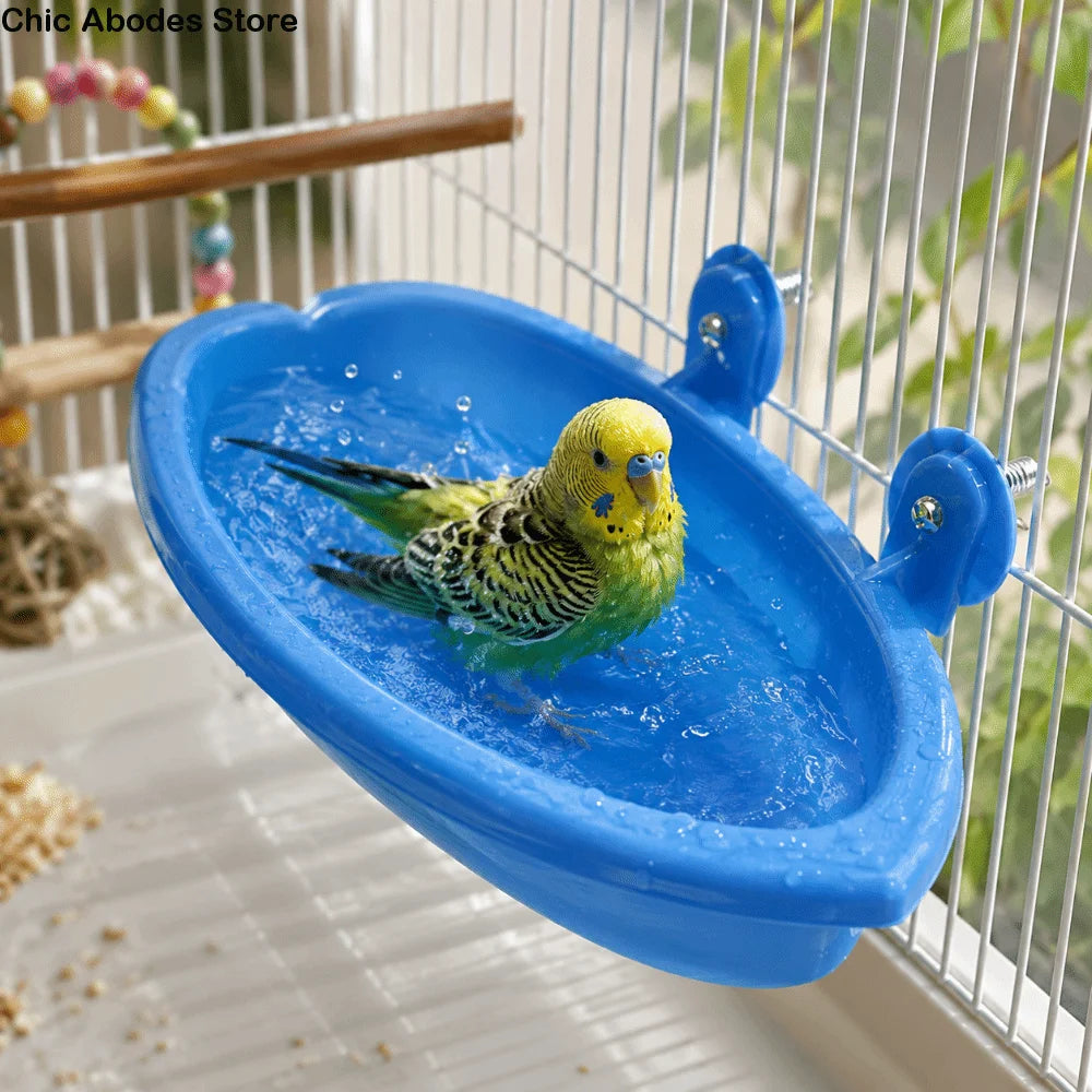 Bird Bath Bowl – 3-in-1 Feeder, Drinker & Shower for Cages Bird Bath Bowl Babs