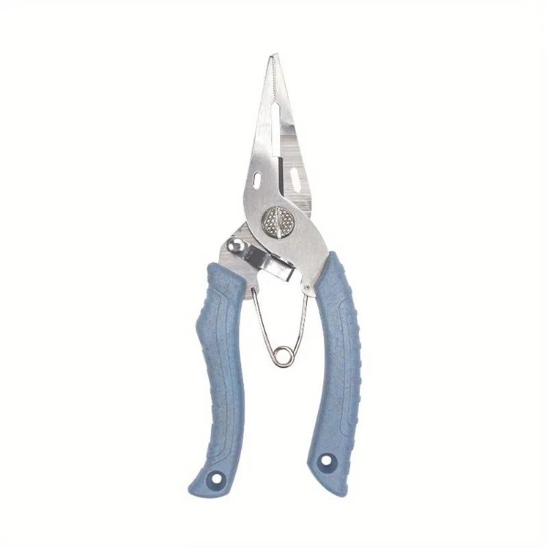 Stainless Steel Fishing Pliers – Slip Ring Tool & Braid Cutter Fishing Pliers Babs blue