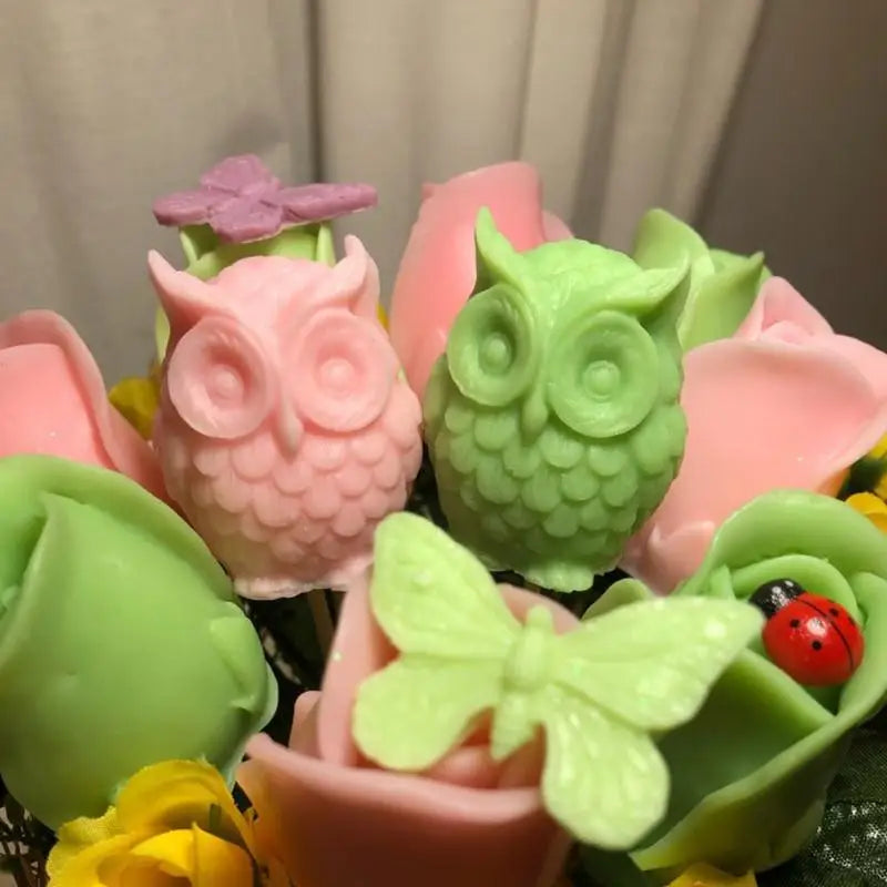 3D Owl Silicone Mold for Candles, Resin & Plaster DIY Crafts Silicone Craft Mold Babs