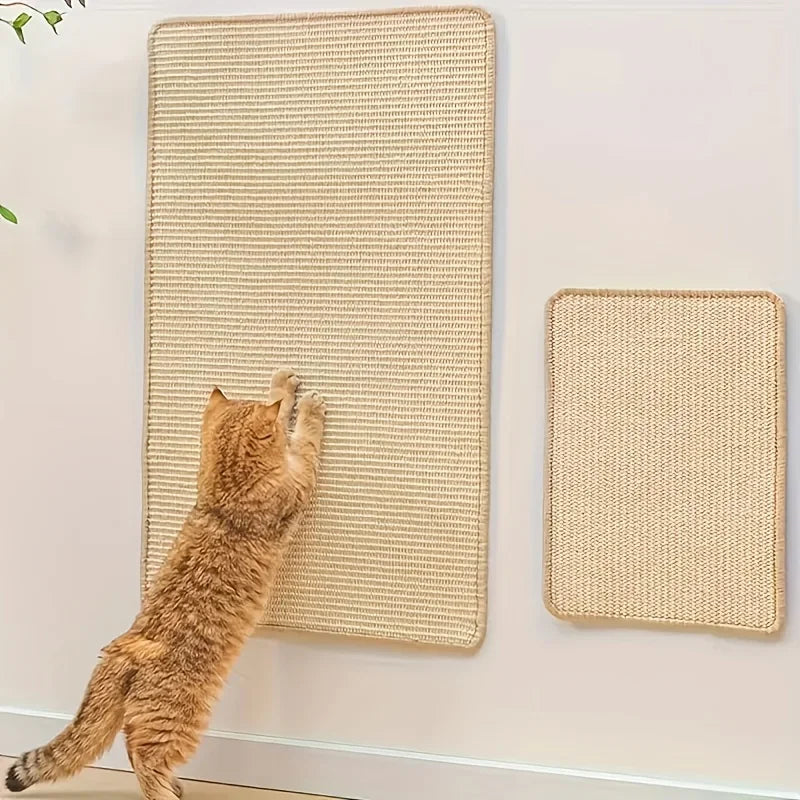 Wall-Mounted Sisal Cat Scratcher Mat | Furniture Protector Cat Scratcher Mat Babs