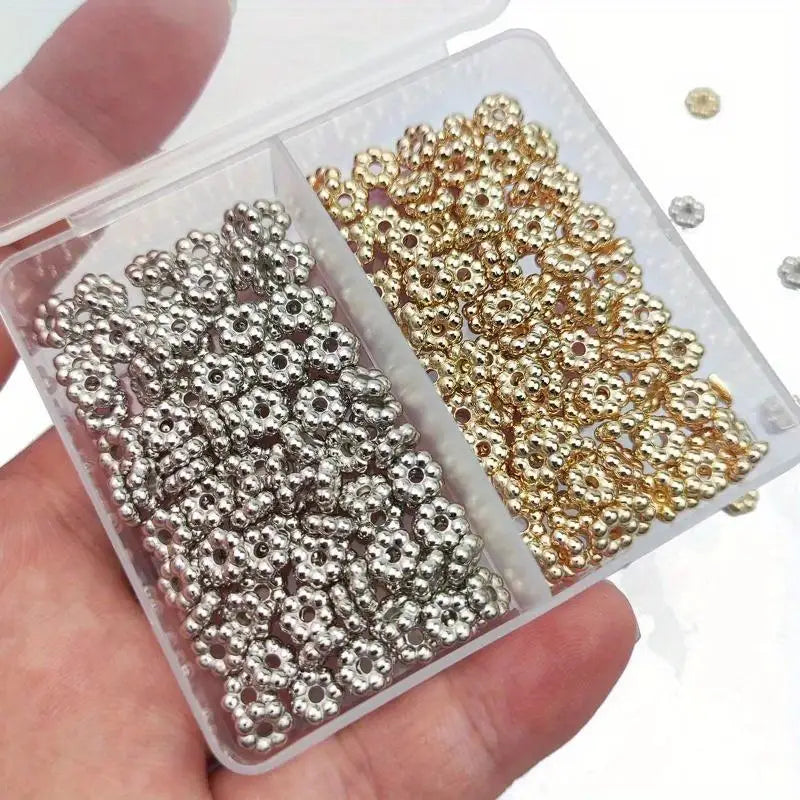 400Pcs 6MM Snowflake Spacer Beads – DIY Jewelry Making Jewelry Making Beads Babs