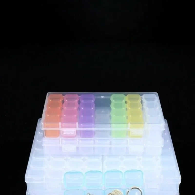 28/56 Slot Plastic Grid Storage Box – Jewelry, Beads & Nail Art Compartment Storage Box Babs