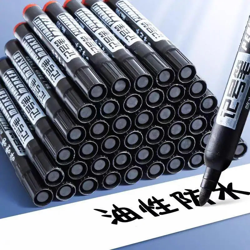 HUXUAN 10Pcs Waterproof Permanent Marker Pens | Quick-Dry Permanent Marker Set Babs
