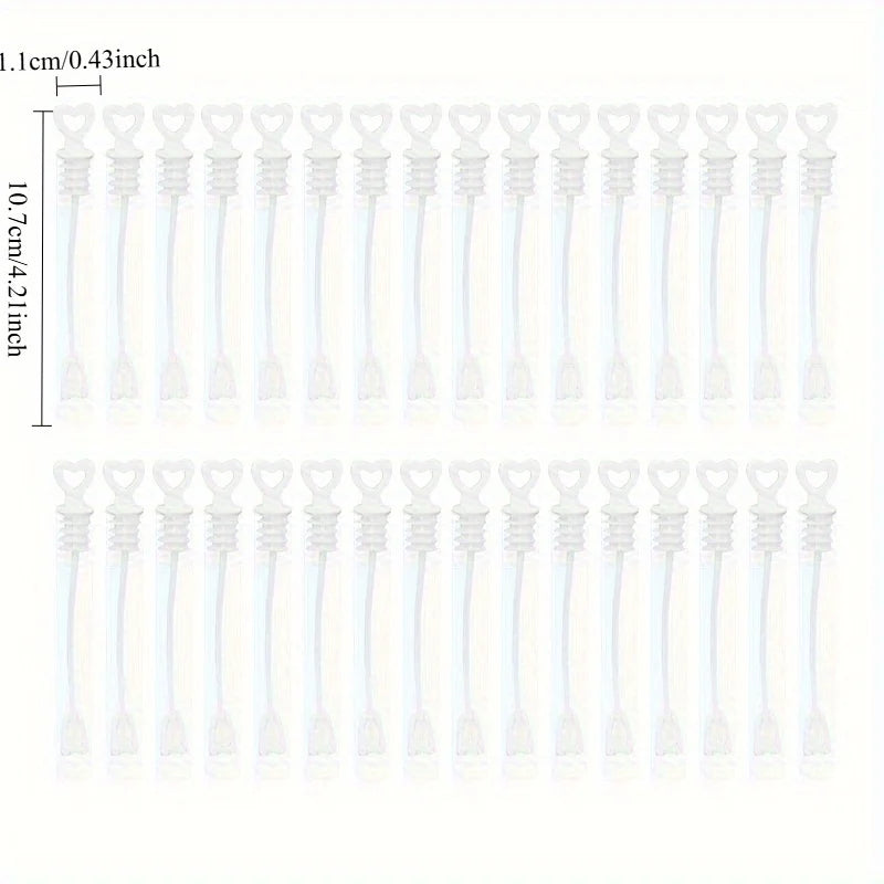 20 Heart Wand Bubble Tubes – Wedding & Party Favors Party Favor Set Babs