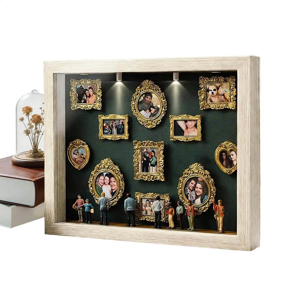 Mini Museum Silhouette Box Photo Display Case with Light Shadow Box Display Case Babs