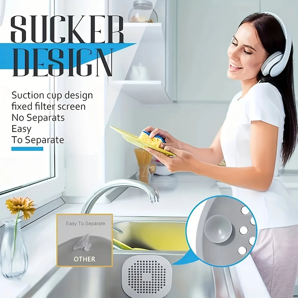 2-Pack Silicone Drain Hair Catcher - Anti-Clog Mesh Cover Drain Hair Catcher Babs