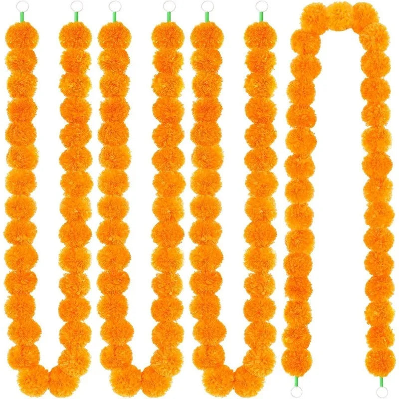 1.5m Artificial Chrysanthemum Garland – Wedding & Home Decor Artificial Flower Garland Babs Orange 1Pcs
